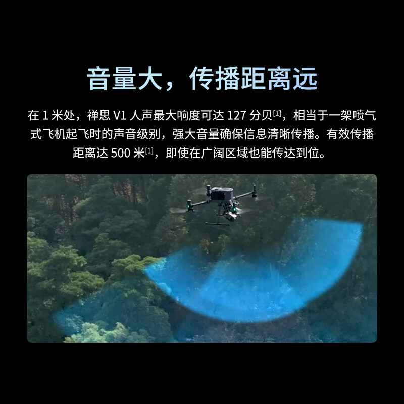 大疆 DJI 喊话器 禅思V1 适配M400/M350大型行业无人机 一键录音 文本/音频播放 定向拾音 提货卡高清大图