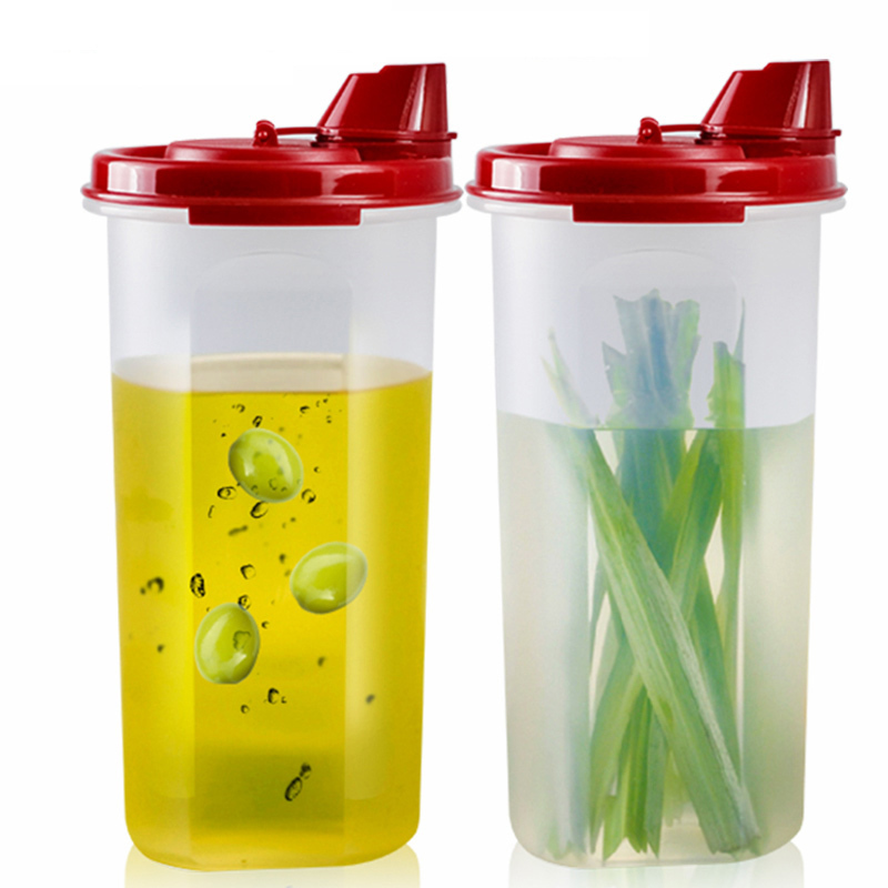 特百惠(Tupperware)油壶2件套装 塑料好油壶 (650ml+890ml) 防漏油瓶回流不滴漏