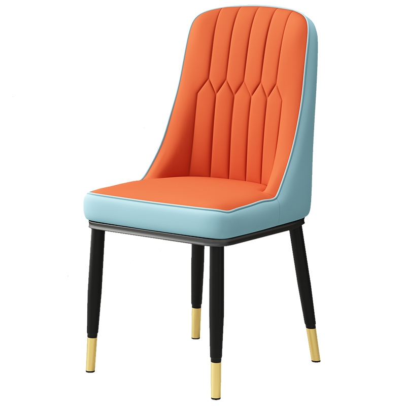 北欧轻奢餐椅阿斯卡利休闲椅子家用简约化妆靠背凳子现代酒店椅铁艺