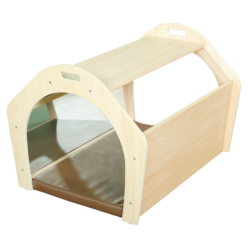 华森葳儿童家具 布艺帐篷小屋 阅读分享屋 透明钻笼-浅棕色高清大图