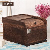 实木制装米桶5101520kg家用储米箱桐木面粉箱30斤米盒子米缸防虫 多色多款多功能时尚创意生活日用收纳用品收纳桶