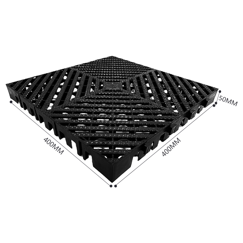 臻远 ZY3121324地格栅塑料拼接地板垫网格垫板 黑色高清大图