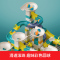 纽奇(Nukied)儿童益智积木玩具创意拼装滑道套装积木立体组装拼插男孩女孩早教智力启蒙趣味滑道大颗粒积木套装83PCS