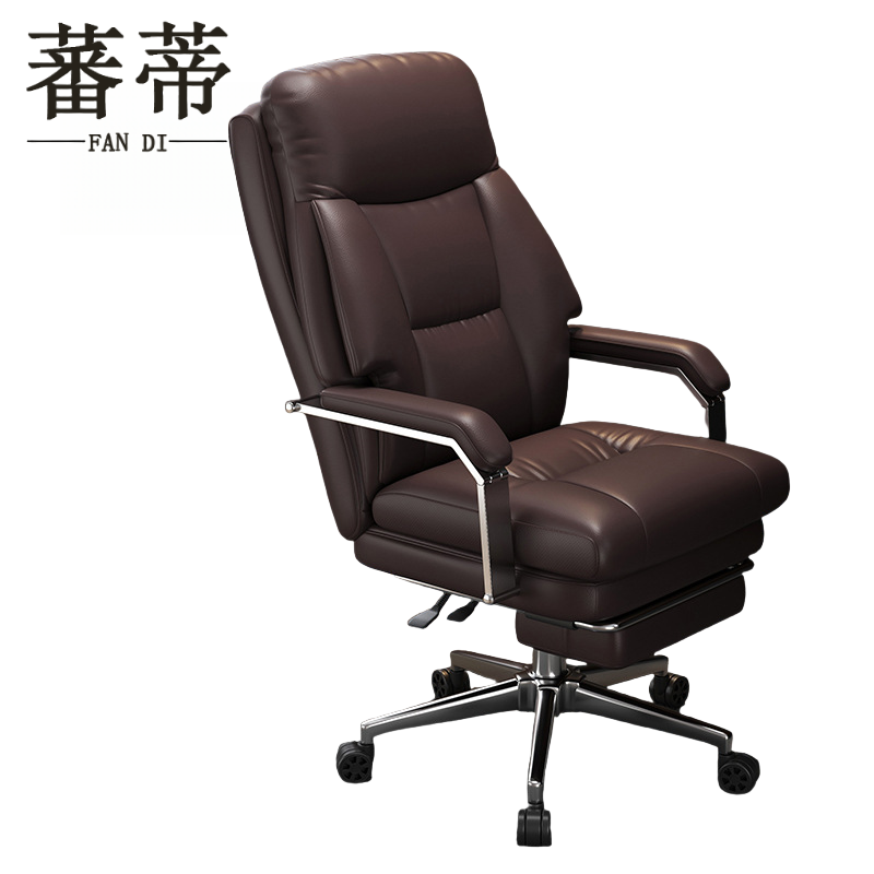 蕃蒂老板椅棕色把高清大图