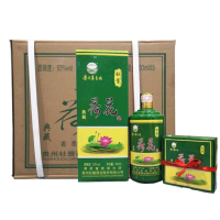 酱香核心产区]贵州茅台镇 杜酱荷花酒 典藏版绿瓶(带酒杯)53度 500ml*6瓶 香柔酱香型