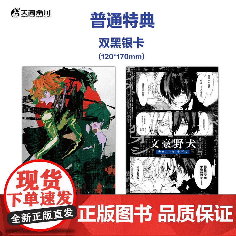 特典双黑银卡版]文豪野犬.太宰 中也 十五岁3 (日)星河师走编绘; (日)朝雾卡夫卡原著 简体中文版 系列漫画小说 天高清大图