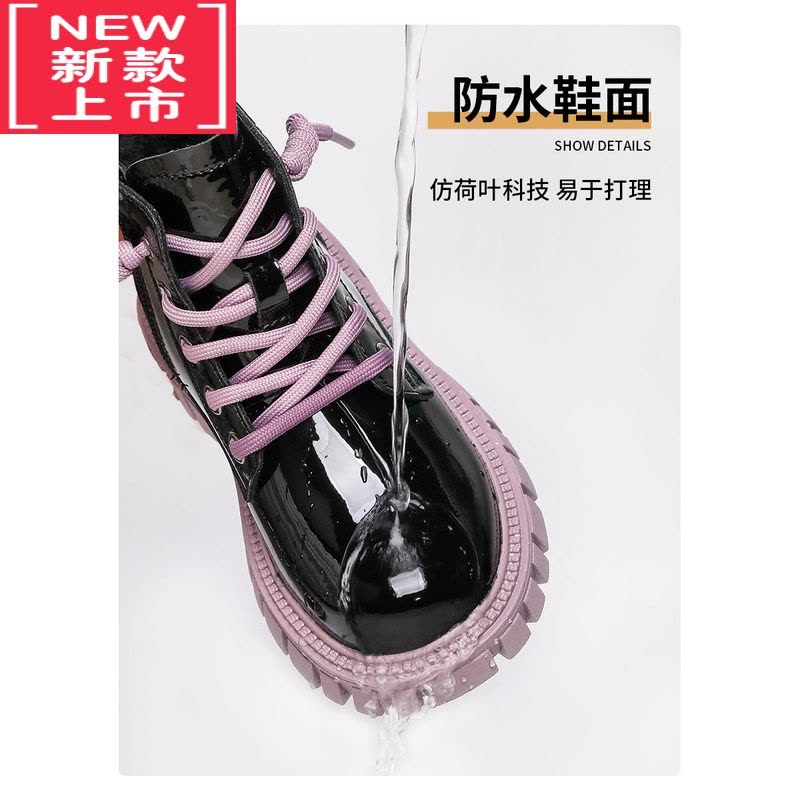 可莉允女童马丁靴加绒中大童新款棉鞋保暖儿童靴子炸街公主小短靴女宝宝图片