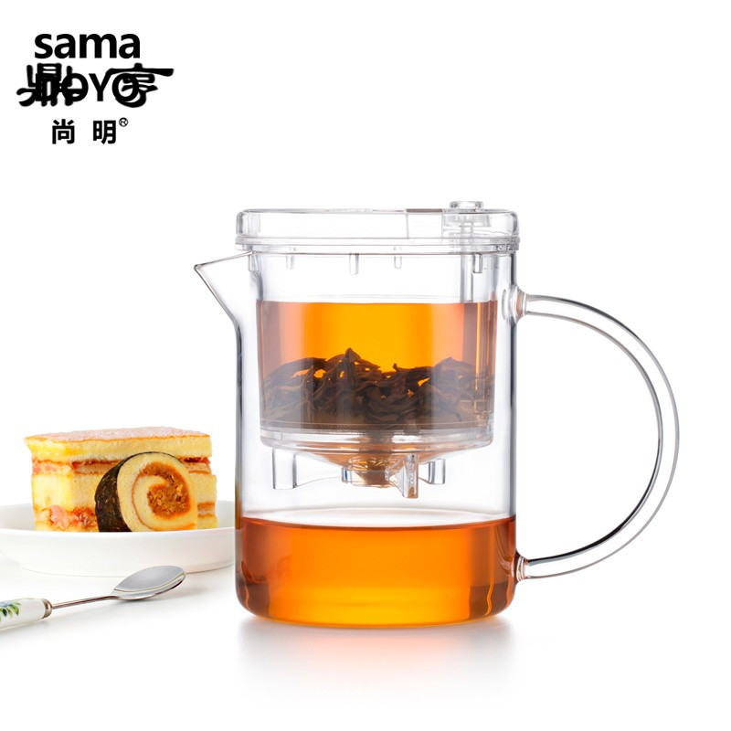 鼎亨耐热玻璃飘逸杯泡茶壶家用冲茶器全过滤内胆玻璃茶壶茶具套装