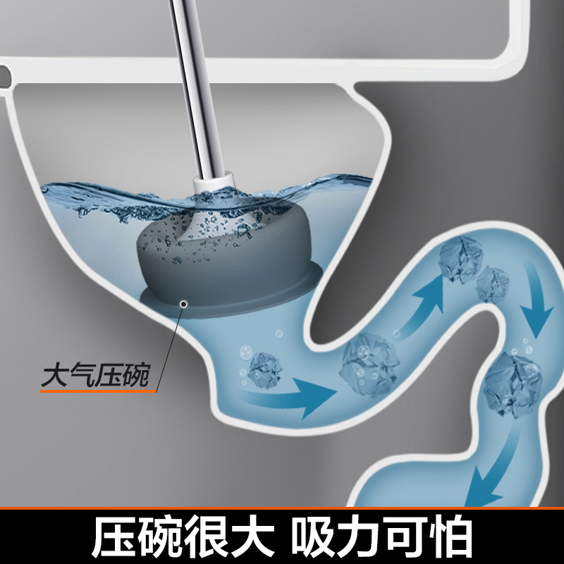 大卫通马桶疏通器皮搋子厕所管道堵塞神器强力吸捅下水道工具吸盘