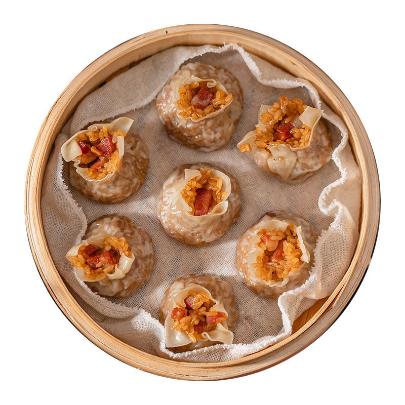 烧麦批发超大每只糯米烧麦干蒸烧麦糕点早餐早茶点心方便速食腊肠烧麦