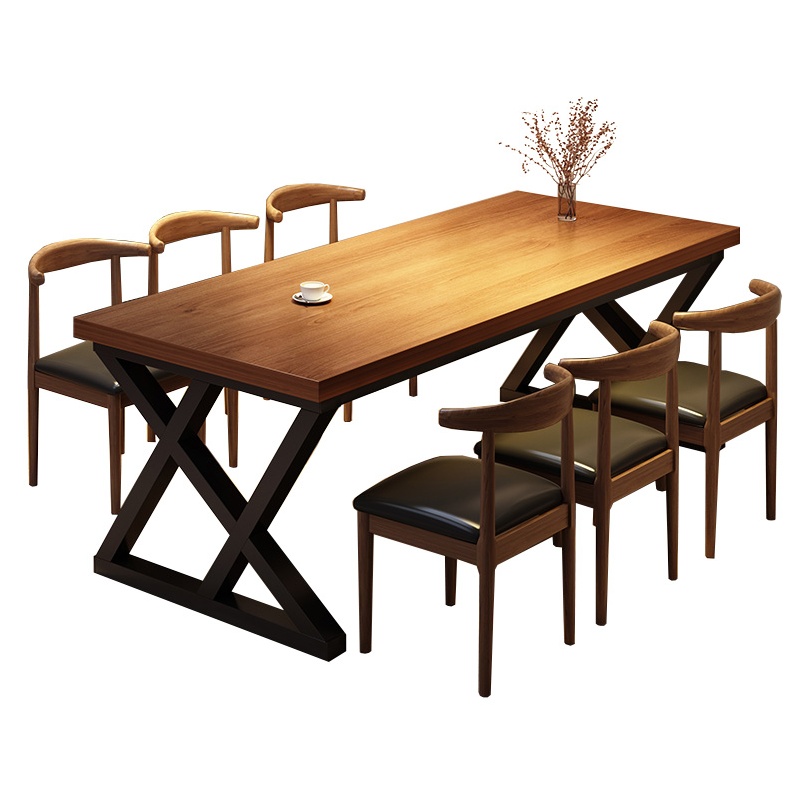 悦兴诚会议桌160*60*75cm+6椅套高清大图