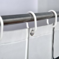 卫生间防水防霉方格浴帘布浴室隔断帘淋浴房窗帘子挂帘遮挡拉帘壹德壹
