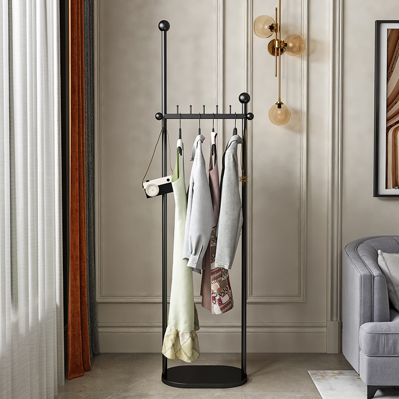 戴劲 衣架落地卧室内衣帽架家用简易衣服架简约现代挂衣架创意 H白色高清大图