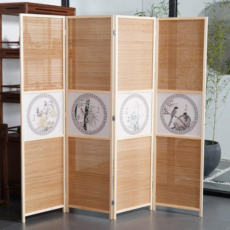 新中式屏风隔断客厅折叠移动卧室遮挡家用简约现代折屏隔断墙