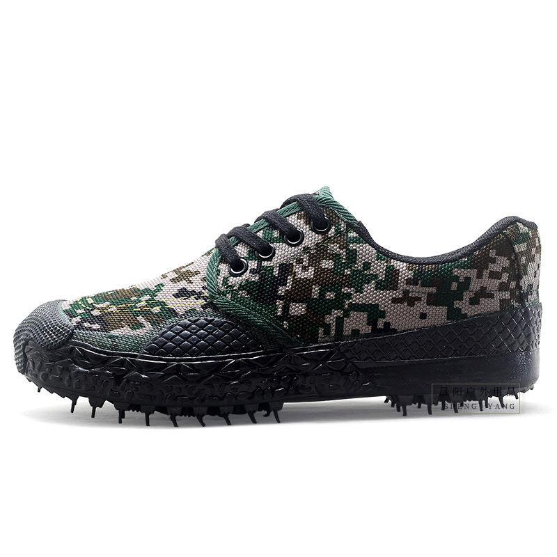 3517新款工装解放鞋男户外迷彩耐磨劳保鞋工作工地胶鞋女作训球鞋