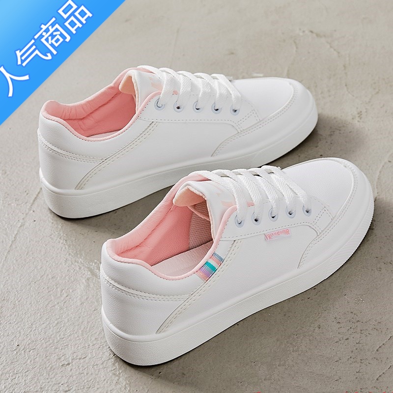 SUNTEK帆布女鞋小白鞋女春季2021年新款百搭板鞋休闲运动鞋子女低帮高清大图