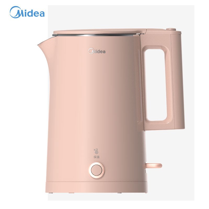 美的(Midea)电热水壶电水壶热水壶智能电热水壶304不锈钢1.5L容量双层防烫暖水壶烧水壶MK-SH15E516