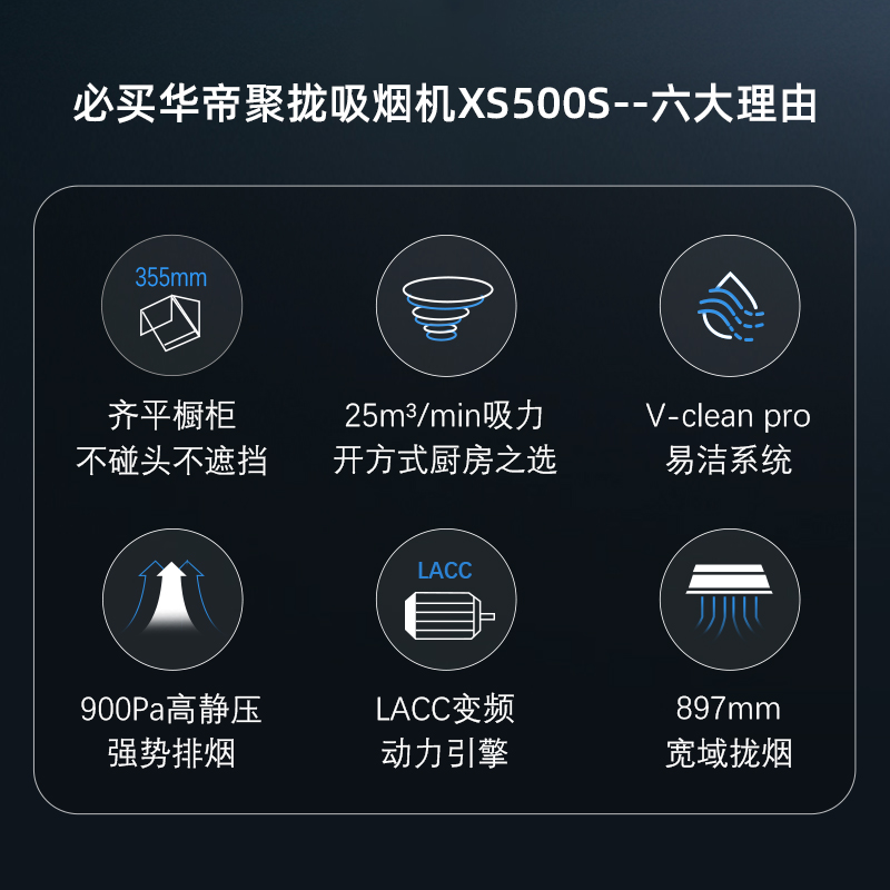 华帝(vatti) XS500S+JZT-ZS310S 天然气套餐 25立方大吸力+5.2大火力高清大图