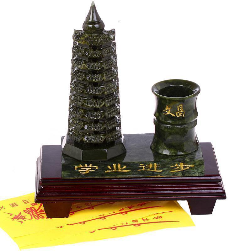 九层文昌塔摆件九层玉文昌塔笔筒浮屠塔摆件家居饰品_551