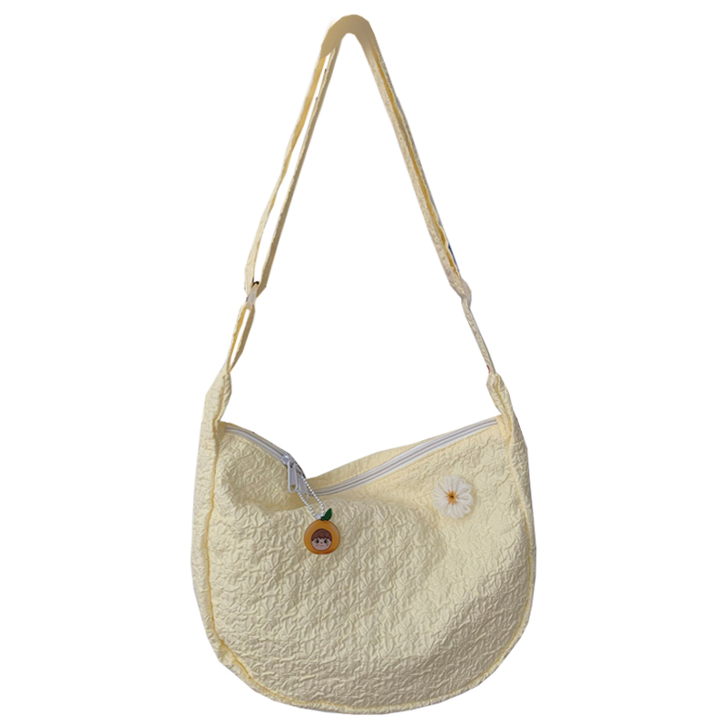 日系可爱软妹包包韩国ins文艺少女森系小清新学生斜挎包女饺子包鹅黄