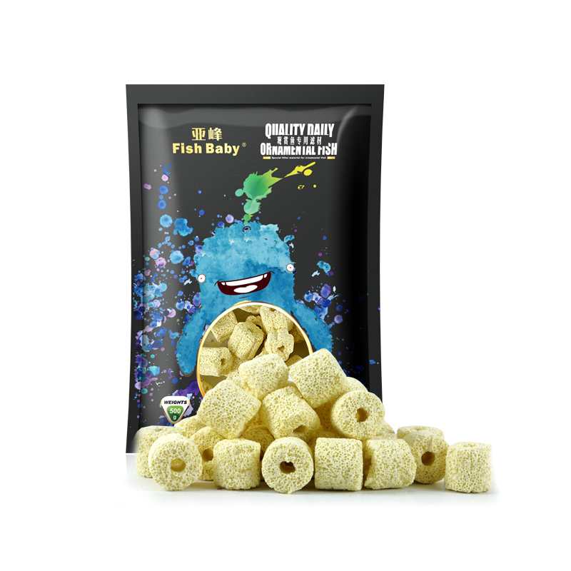 鱼缸过滤材料细菌屋细菌环滤材送网袋水质净化净水水族纳米生化环高清大图
