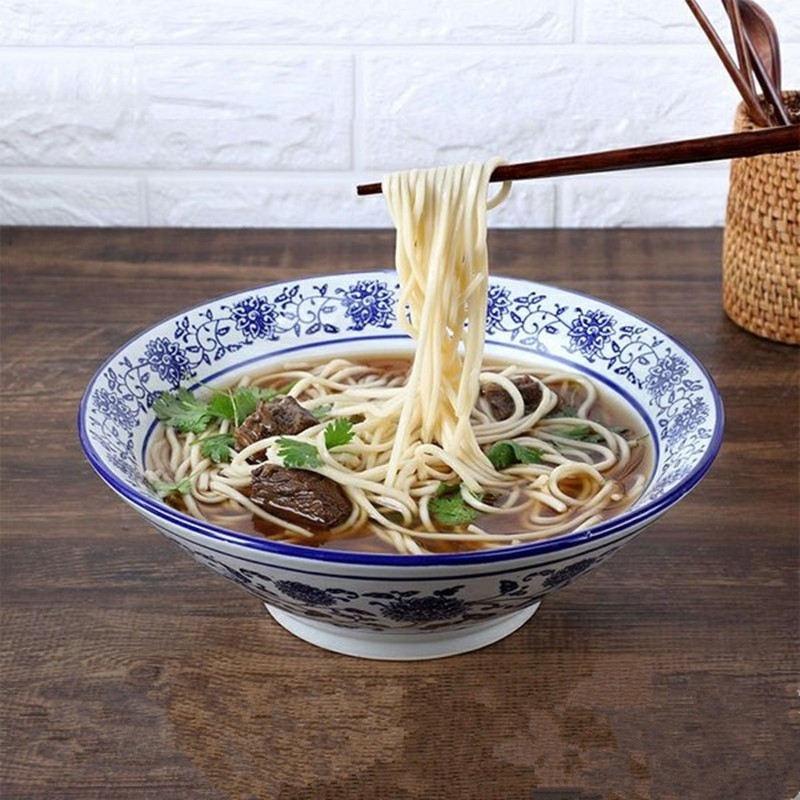 6cm】 家用青花瓷面碗商用陶瓷碗汤碗斗碗大碗面条面碗陶瓷拉面碗粥碗