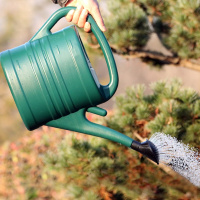 大容量塑料洒水壶浇花壶家用喷壶 5L墨绿色单柄壶 4只