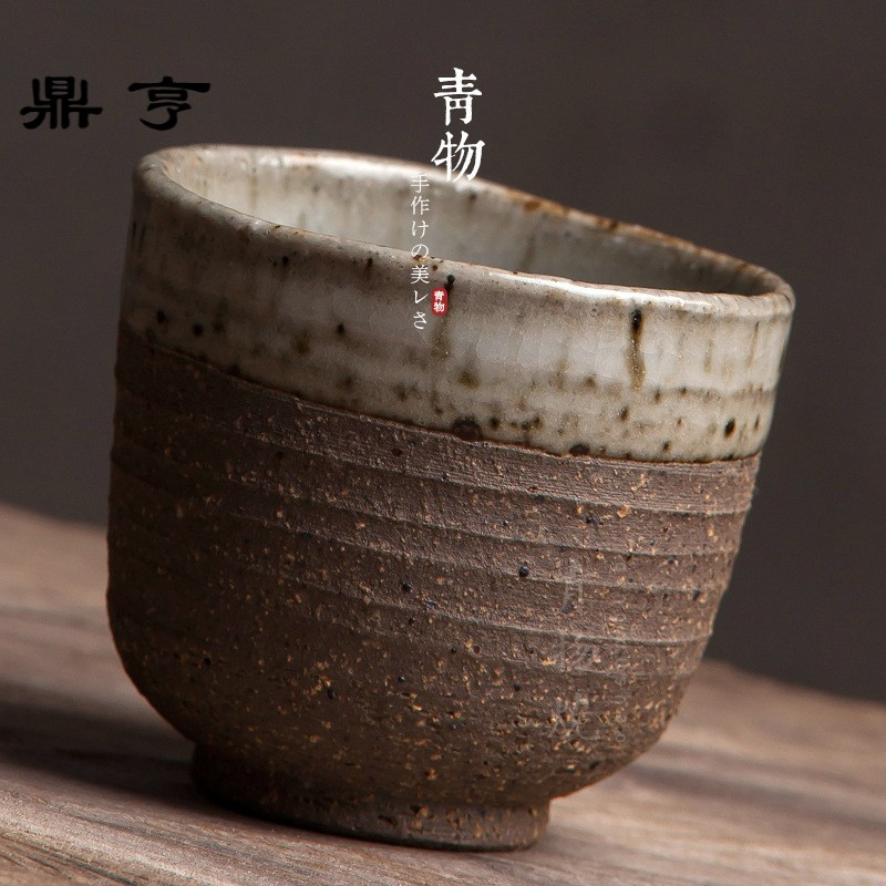 鼎亨青物粗陶品茗杯純手工茶杯景德镇产地货源
