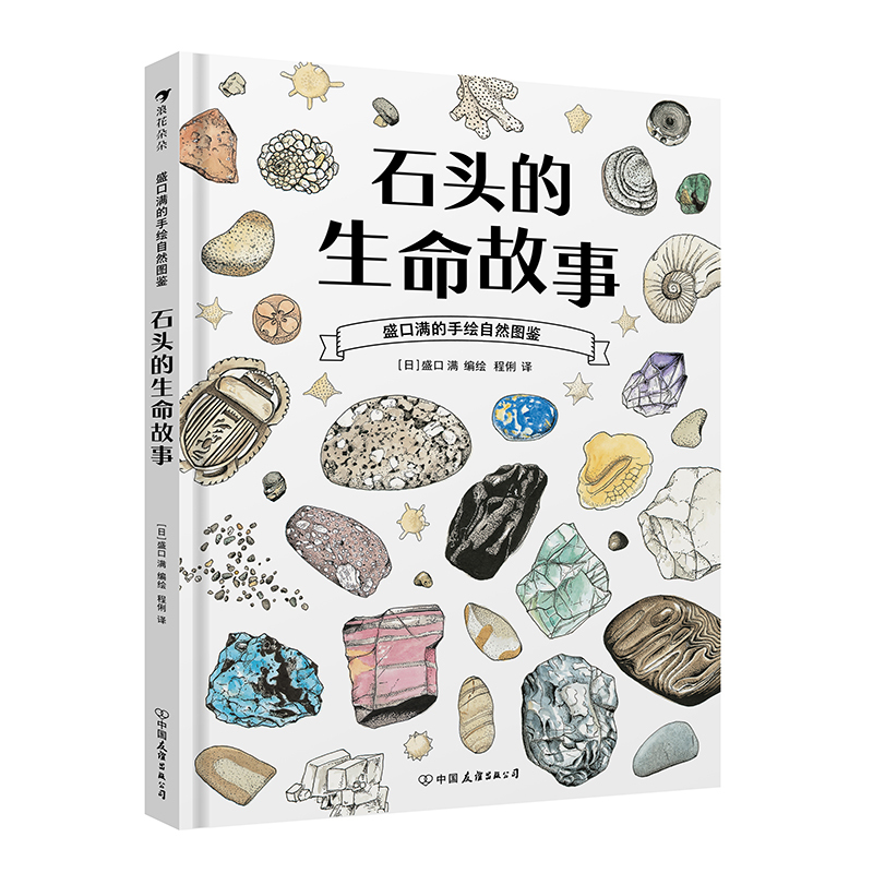 石头的生命故事 [正版]浪花朵朵 盛口满的手绘自然图鉴 石头的生命故事 7-10岁 石头地质 日本童书研究会 科普百