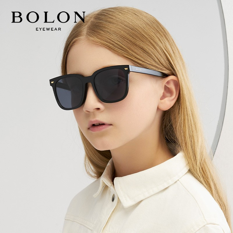 暴龙(BOLON)新品太阳镜个性儿童眼镜男童时尚墨镜BK3003 A10-蓝灰色
