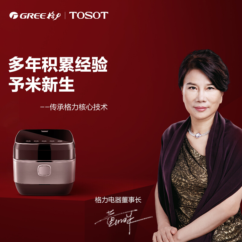 格力大松(TOSOT)电饭煲GDCF-4009C电饭锅4L 4段IH加热微压快煮 WIFI糙米发芽家用煲仔饭锅 多功能