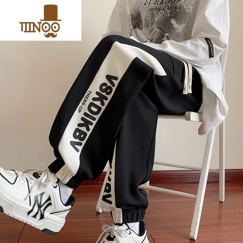 YANXU长裤子16岁男孩青少年初中学生14帅气运动休闲裤15大童男装高清大图