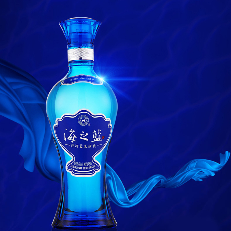 洋河蓝色经典 海之蓝 52度绵柔型白酒480ML(六瓶装)