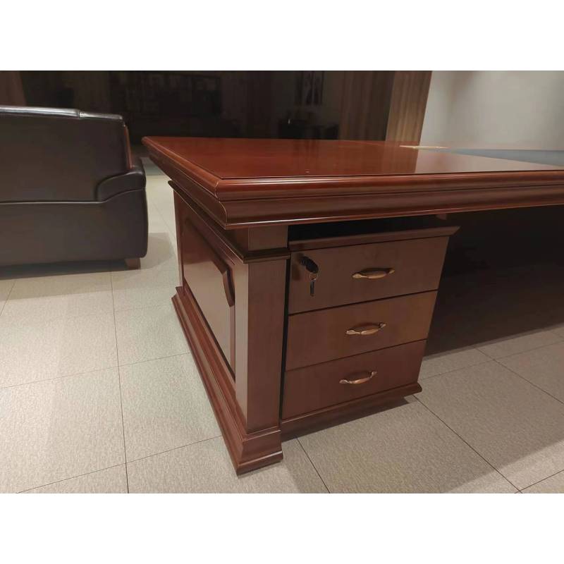 黎明daybreak行政办公桌封闭油漆进口饰面胡桃木色定制长28002600760