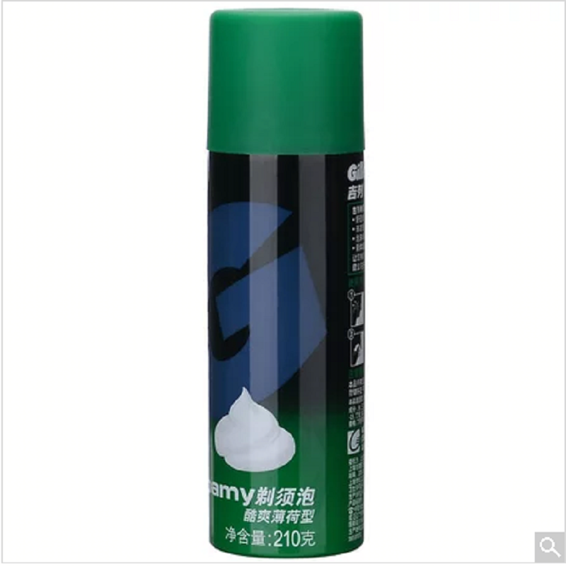 吉列(GILLETTE)剃须泡酷爽薄荷型210g 宝洁出品