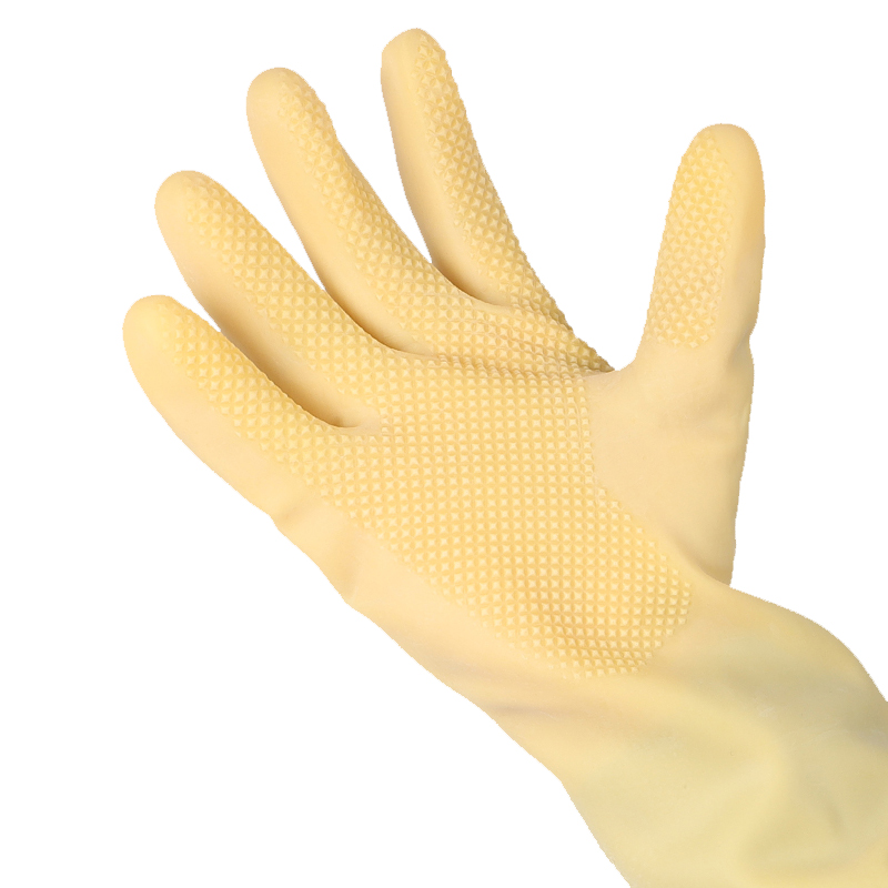 铂识 耐酸碱工业乳胶手套 L 双高清大图