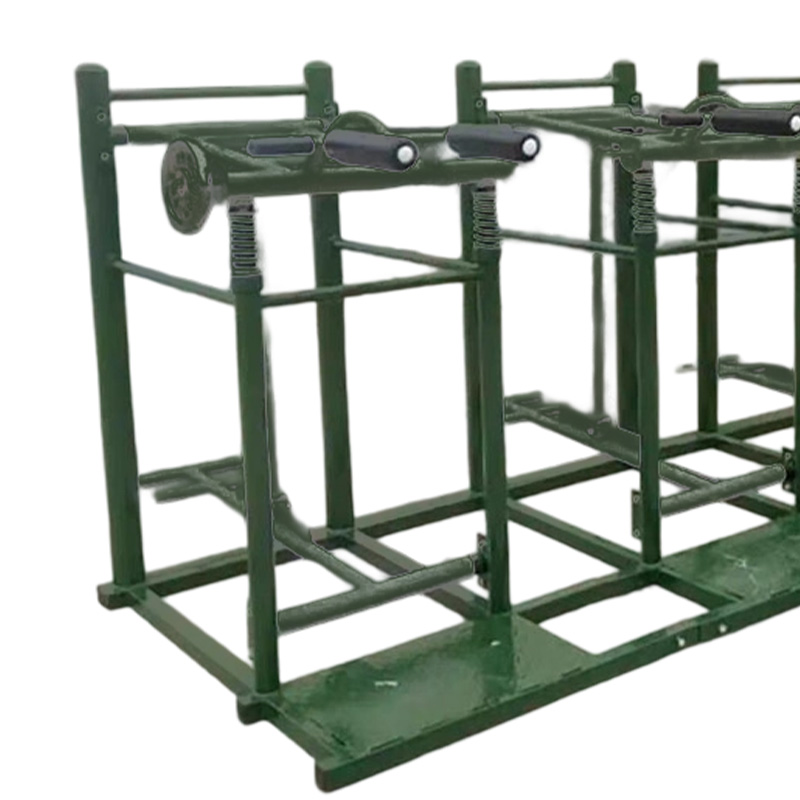 革康 GK-JSQC8036 深蹲力量组合训练器 室外大型体能训练力量锻炼健身器械户外体能训练器材4人组钢铁长城锻炼设备高清大图