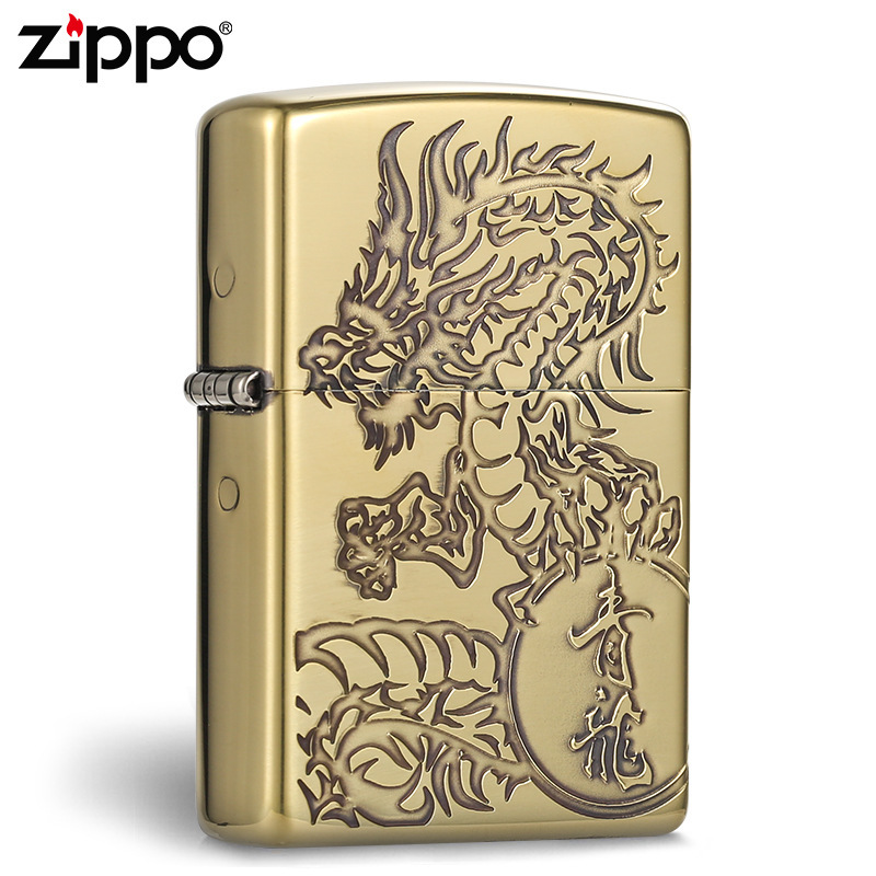[苏宁自营]Zippo原装进口美国正版防风打火机 四神之白虎青龙中国四神兽zppo