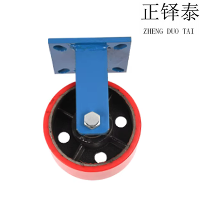 正铎泰 重型铁芯聚氨酯轮 定向轮6寸150mm /个高清大图