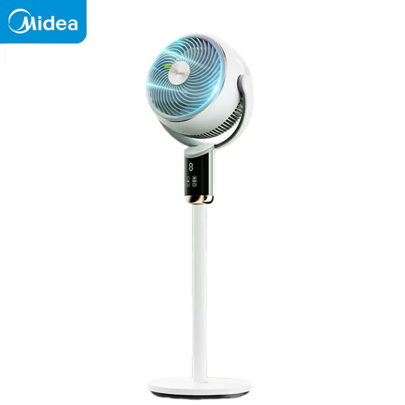 美的(Midea)轻音四季净化扇 空气循环扇家用立式大风力卧室摇头扇 白FGA24TLR