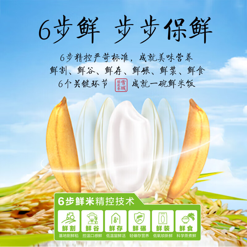 金龙鱼/稻谷鲜生六步鲜雪域稻花香5kg高清大图