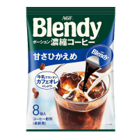 日本进口AGF Blendy胶囊浓缩咖啡液 微糖口味144g(8枚) 即溶型口感微甜
