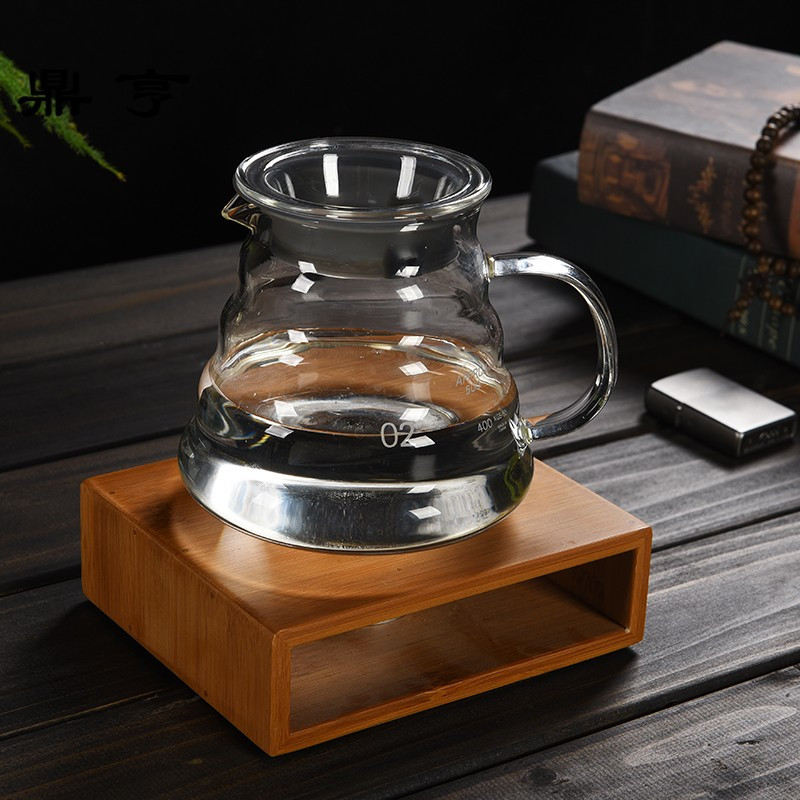 鼎亨花茶竹制蜡烛温茶炉加热保温底座耐热玻璃壶花茶茶具煮茶壶暖