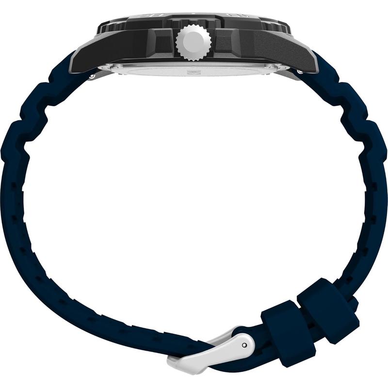 防水英尺运动男款战术潜水腕表黑盘蓝带高清大图