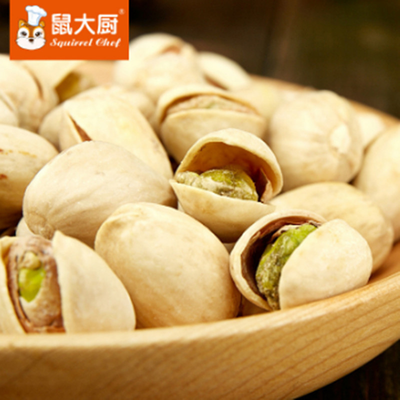 [鼠大厨_开心果108gx2袋]休闲零食坚果炒货干果原味无漂白