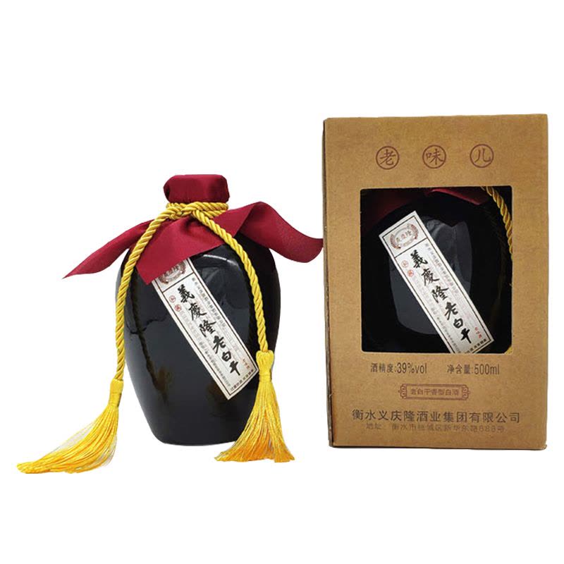 [中华特色]河北供销馆 義慶隆 39度老味儿 500ml*6瓶整箱装 衡水衡记老白干非物质文化遗产 老白干香型白酒图片