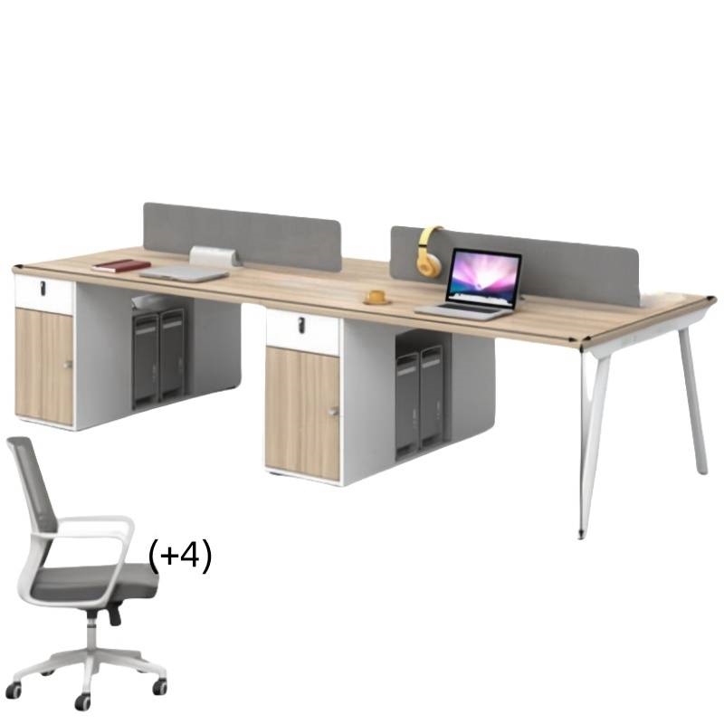 怡卓欧职员桌带4椅套高清大图