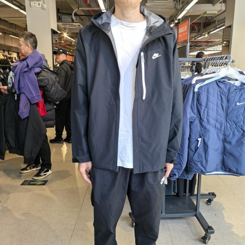 NIKE耐克连帽外套运动休闲梭织男装夹克DM5500-010 D高清大图