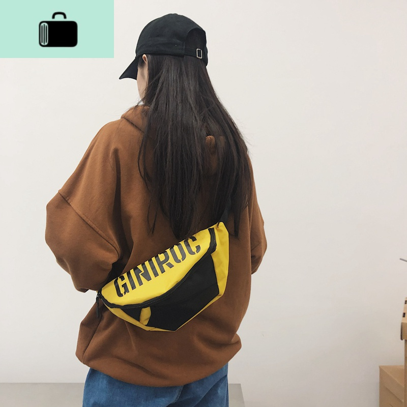 日韩嘻哈胸女包包2020新款潮斜挎包女百搭ins超火蹦迪腰包女潮insNEW LAKE女斜挎包