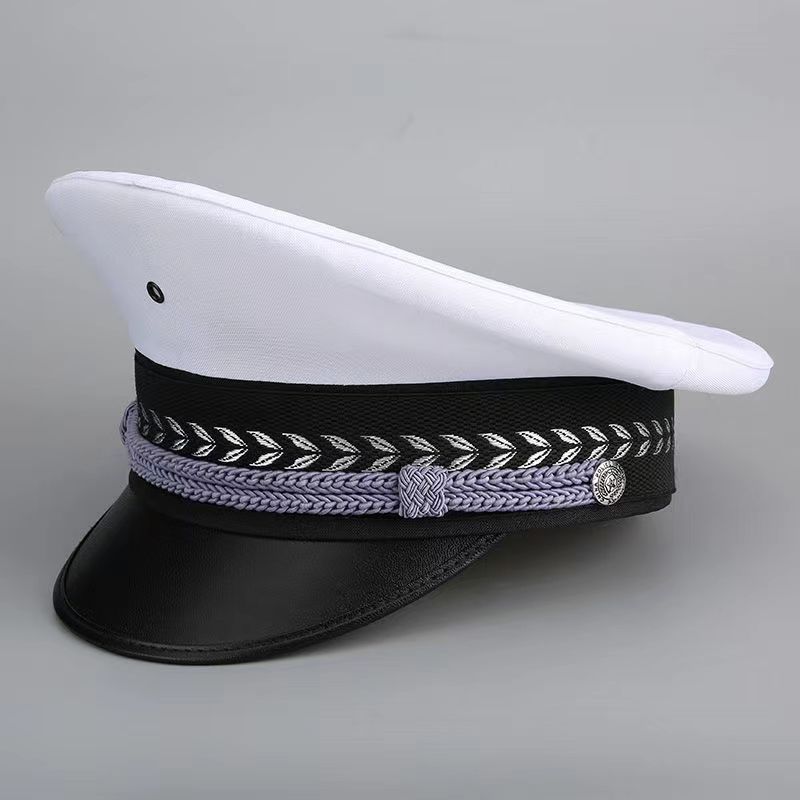 大檐帽夏季透气遮阳帽防晒户外执勤帽子巡逻治安工作帽子